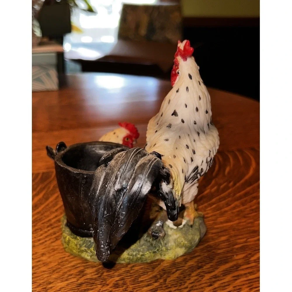 Vintage‎ Rooster Hen Family Figurine Country Cottagecore Farmhouse Decor Accent